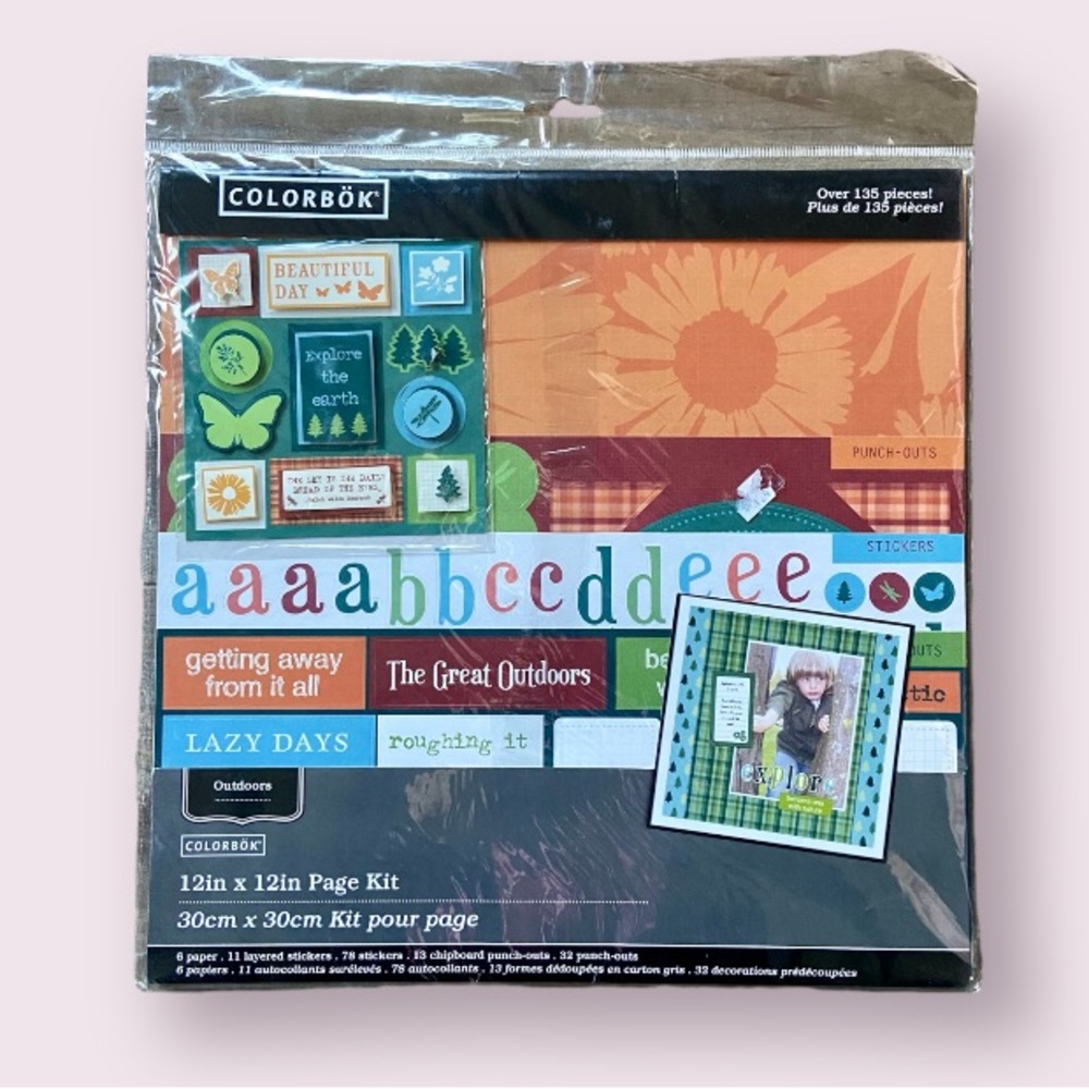 Colorbok 12" x 12" Scrapbook Page Kit Outdoors Nature Earth Over 135 Pieces